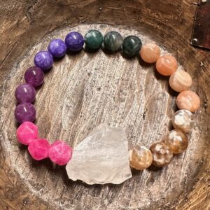 Love is Love - Tourmaline, Amethyst, Lepidolite, Sunstone Beaded Bracelet